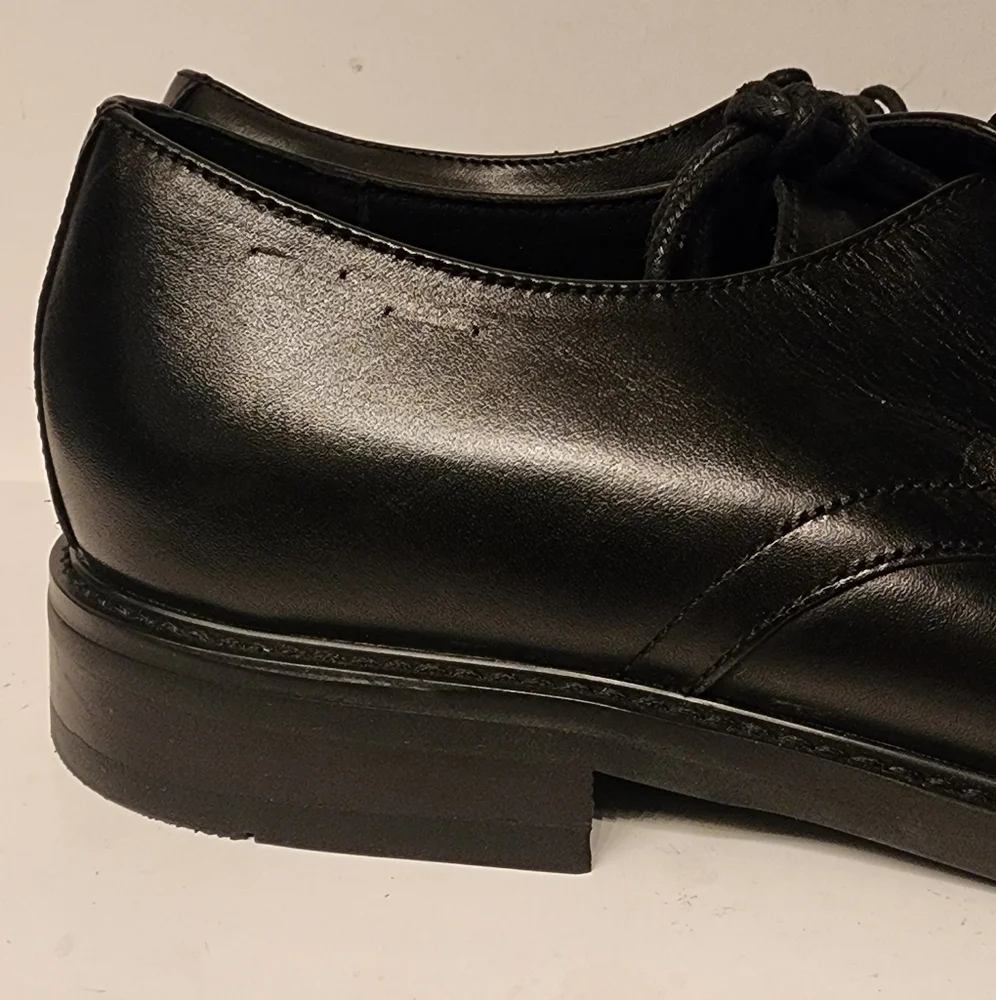 EXPRESS Men's Black Lace Up Polished Leather Dress Shoes Sz US 11